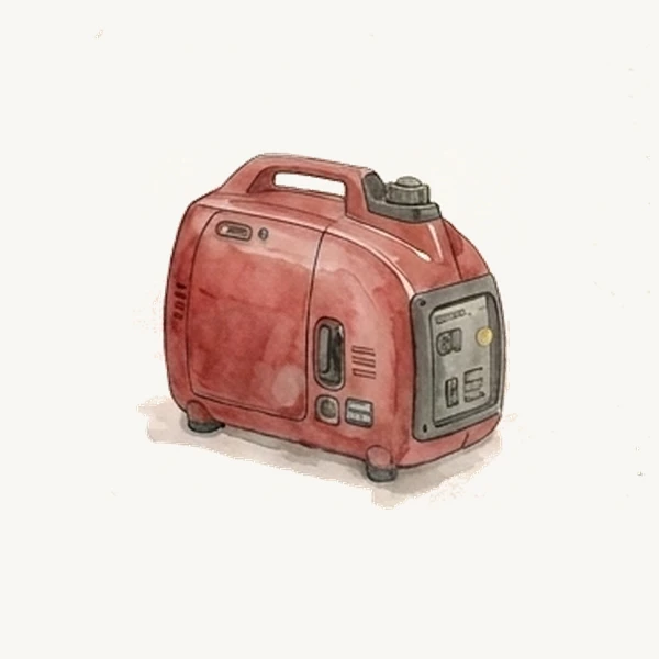 Watercolour illustration of a generator