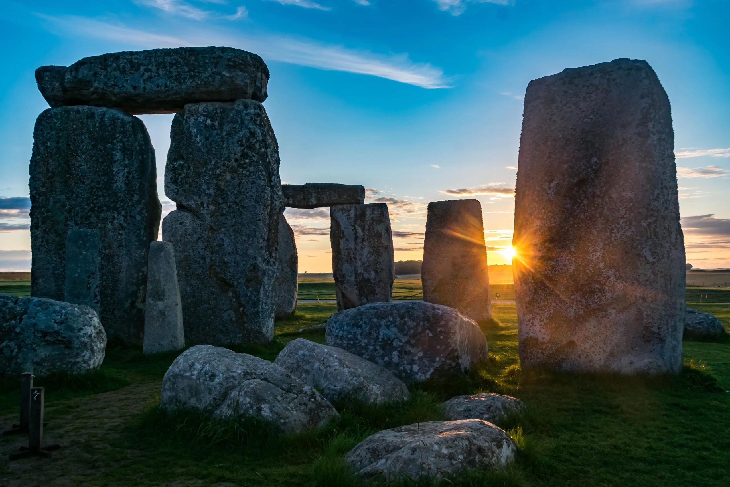 Stonehenge at sunset near Chalke Valley Camping in Wiltshire